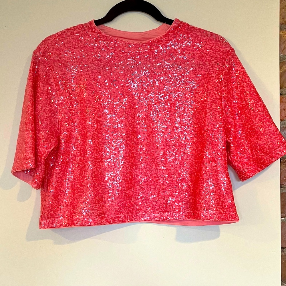 Pink Sequin Shirt